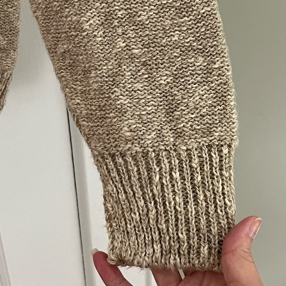 Vintage Bonner of Ireland Hand Loomed Linen Cotton Blend Knit Sweater Neutral - Picture 4 of 14